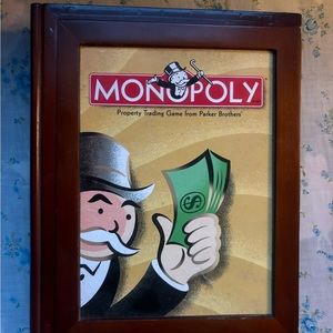Vintage Parker Brothers Wooden Box Game - Monopoly. Used.
